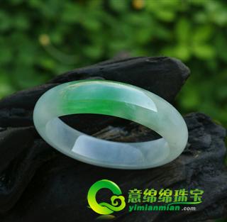 緬甸老坑冰種陽(yáng)綠天然滿(mǎn)綠翡翠A貨玉貴妃手鐲