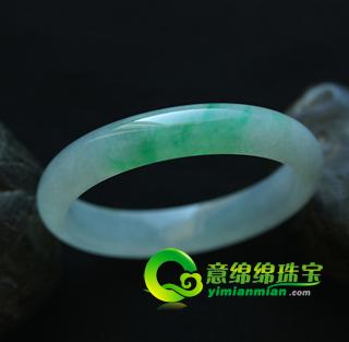 緬甸老坑冰種天然綠翡翠A貨玉手鐲58.4內(nèi)徑