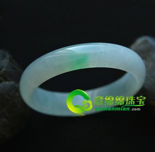 緬甸老坑冰種天然綠翡翠A貨玉手鐲59.3內(nèi)徑