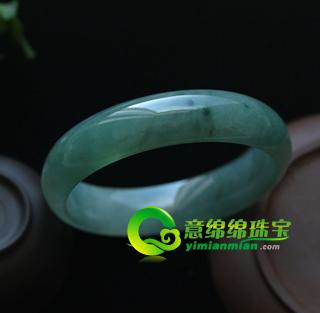 老坑糯冰種天然翡翠A貨玉手鐲（特惠）57.8內(nèi)徑