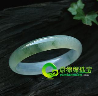 老坑糯冰種飄花翡翠玉手鐲6-59.6