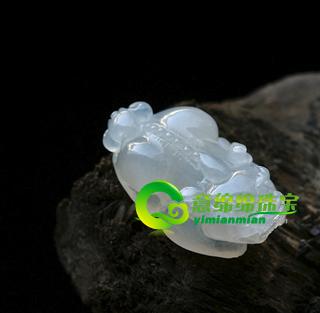 老坑冰種翡翠玉貔貅掛件-大招財(cái)