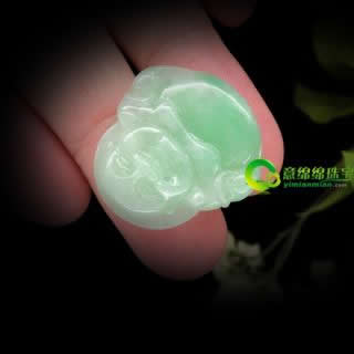 福壽雙喜翡翠玉彌勒佛緬甸天然翡翠A貨