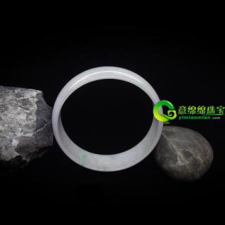 錦瑟年華緬甸天然翡翠A貨玉手鐲內(nèi)徑53.5MM