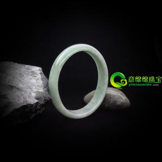 明艷動(dòng)人緬甸天然翡翠貴妃玉手鐲內(nèi)徑55MM（特）