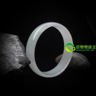 福如東海緬甸天然翡翠A貨玉手鐲內(nèi)徑52MM（特）