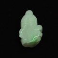 肌如白雪緬甸天然翡翠白菜掛件