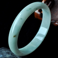 雪原青嫩緬甸冰糯種翡翠圓手鐲59.5mm