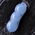 春花秋月緬甸翡翠紫羅蘭四季豆掛件