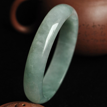 蘭質(zhì)蕙心緬甸老坑天然A貨翡翠玉手鐲 內(nèi)徑57MM