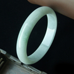 粉妝玉琢緬甸天然冰糯種翡翠手鐲 內(nèi)徑58.8MM