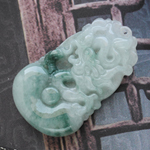 大展宏圖緬甸天然翡翠生肖龍掛件