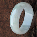 素雅怡然緬甸天然糯種翡翠手鐲 內(nèi)徑55.5MM