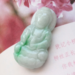 渾然天成天然緬甸A貨糯種觀音掛件