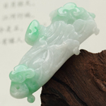 溫潤(rùn)細(xì)滑緬甸老坑A貨冰糯種白菜吊墜