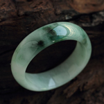 天然緬甸老坑翡翠A貨糯種翡翠手鐲 貴妃鐲 內(nèi)徑51.5mm