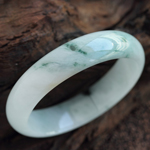 天然緬甸老坑A貨冰糯種翡翠手鐲 內(nèi)徑58mm