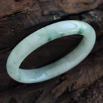 天然緬甸老坑翡翠A貨糯種翡翠手鐲 貴妃鐲 內(nèi)徑52mm