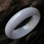 時(shí)光瀲滟緬甸天然翡翠冰糯種紫羅蘭A貨手鐲 內(nèi)徑53mm