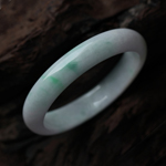 一念散天涯天然緬甸糯種A貨翡翠手鐲 內(nèi)徑59mm